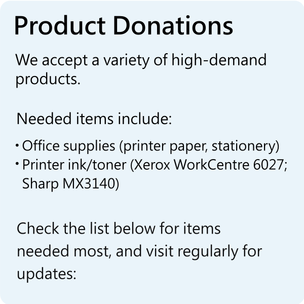 Product Donations Product Donations